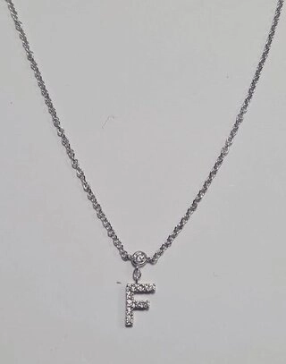 Колье Crivelli 6335/3 буква F 45см 