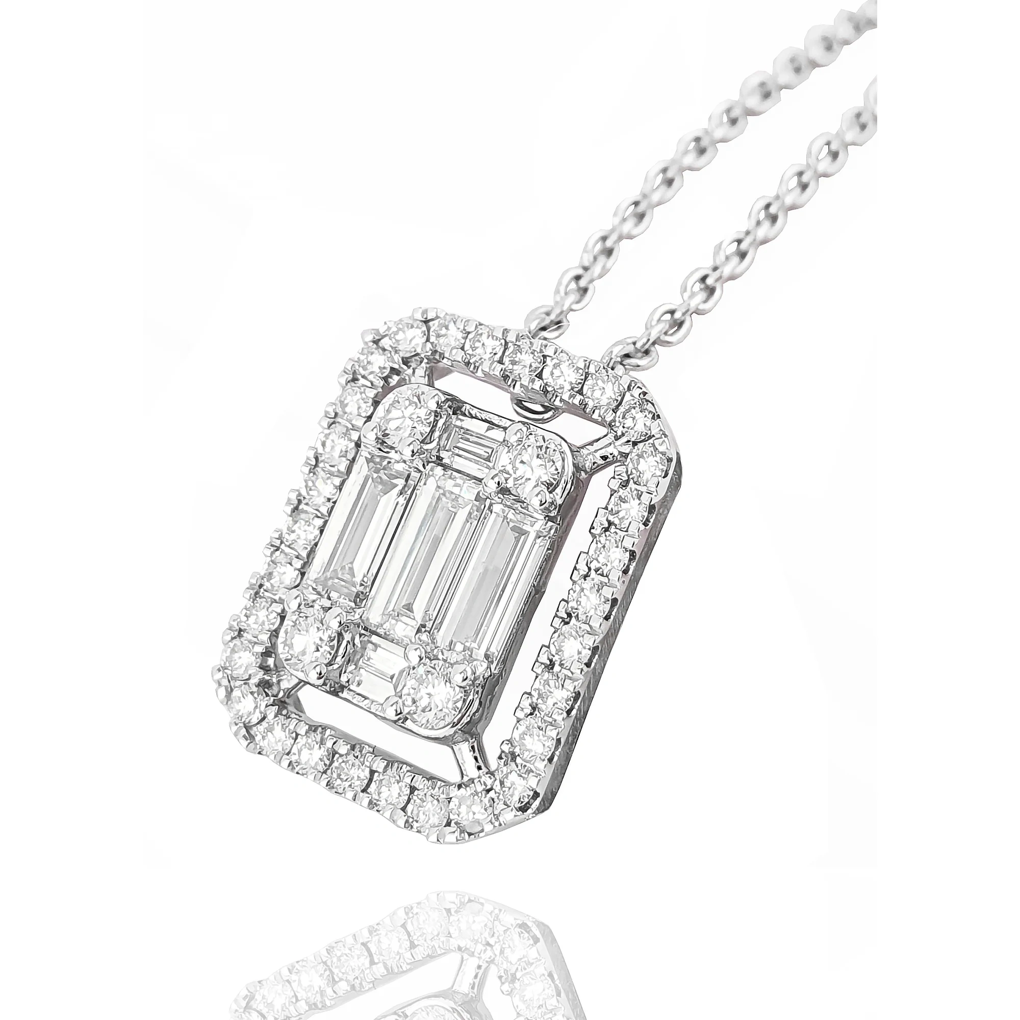 Колье Goldos SPD3564W 45см 4,2гр 0,63ct. - фото 2