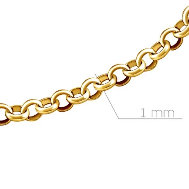 Цепь Бронницкий ювелир 51035340040 40см 1,41гр. 