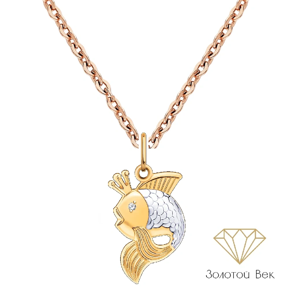 Колье Атолл Рыбка 5352_50  50см 3,68гр  - фото 3