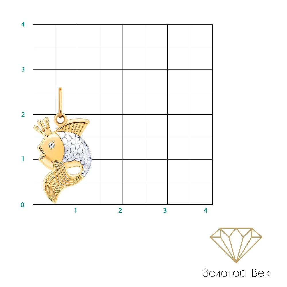 Колье Атолл Рыбка 5352_50  50см 3,68гр 