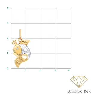 Колье Атолл Рыбка 5352_50  50см 3,68гр 