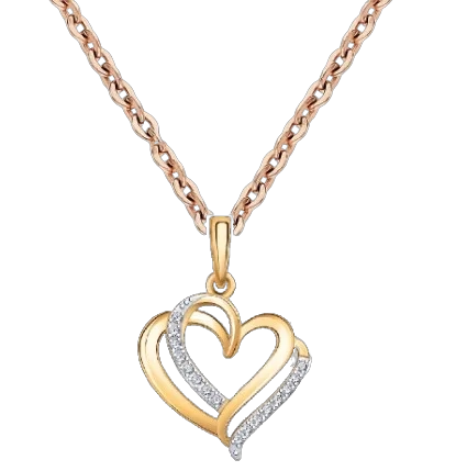 Колье Атолл Сердце 50300_50  50см 3,05гр 