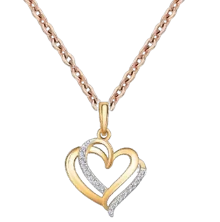 Колье Атолл Сердце 50300_50  50см 3,05гр 