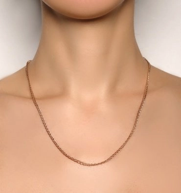 Цепь Бронницкий Ювелир 10050050150 длина 50 см, вес 3.49 г золото, плетение двойной ромб 