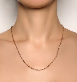 Цепь Бронницкий Ювелир 10050050150 длина 50 см, вес 3.49 г золото, плетение двойной ромб 