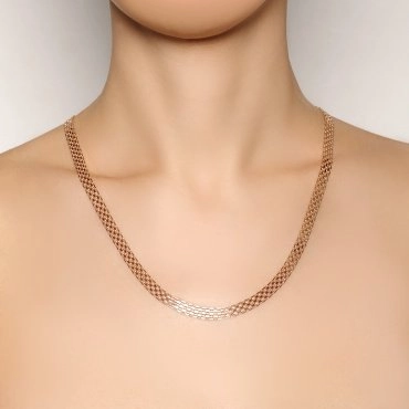 Цепь КРАСЦВЕТМЕТ НЦ 12-073 длина 55 см, вес 8.35 г золото, плетение бисмарк 