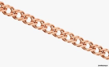 Цепь LINEA 8035154 длина 50 см, вес 1.72 г золото, плетение двойной ромб 