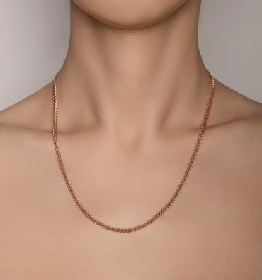 Цепь КРАСЦВЕТМЕТ НЦ12-320 длина 50 см, вес 8.46 г золото, плетение царь 