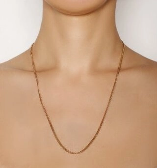 Цепь КРАСЦВЕТМЕТ НЦ15-023 длина 55 см, вес 8.88 г золото, плетение двойное панцирное 