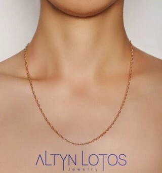 Цепь КРАСЦВЕТМЕТ НЦ 12-068ПГ длина 50 см, вес 1.66 г золото, плетение нонна 