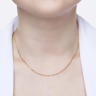 Цепь SOKOLOV 581010302_50 длина 50 см, вес 2.56 г золото, плетение двойной ромб 