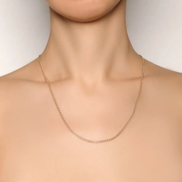 Цепь КРАСЦВЕТМЕТ НЦ 12-087ПГ длина 55 см, вес 2.07 г золото, плетение лав 