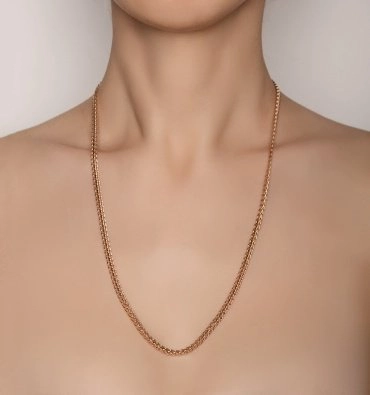 Цепь КРАСЦВЕТМЕТ НЦ12-320ПГ длина 60 см, вес 8.52 г золото, плетение царь 