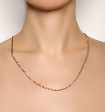 Цепь Бронницкий Ювелир 10050050155 длина 55 см, вес 3.85 г золото, плетение двойной ромб 