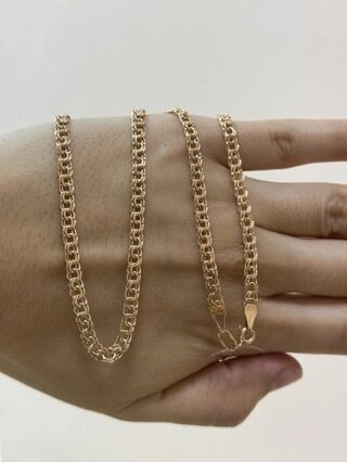 Цепь ASYL__ALTYN 570006023 длина 55 см, вес 6.27 г золото, плетение бисмарк 