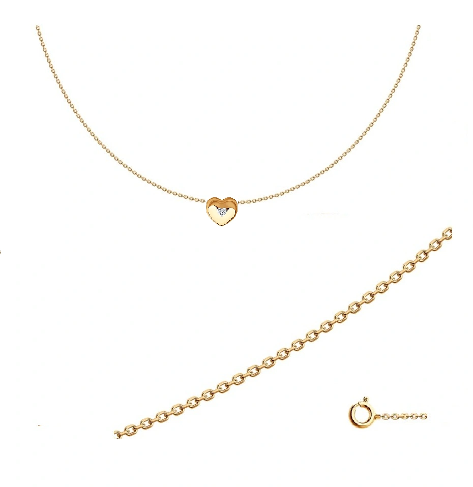 Sokolov алқасы Diamant A51-230-01325-1 45см 2.68гр.