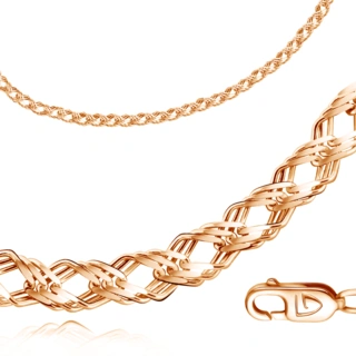 Цепь Бронницкий Ювелир 11050370160 60см 11,32гр.  - фото 2