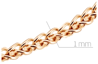 Цепь Бронницкий ювелир 11030210055 55см 3,68гр.  - фото 2