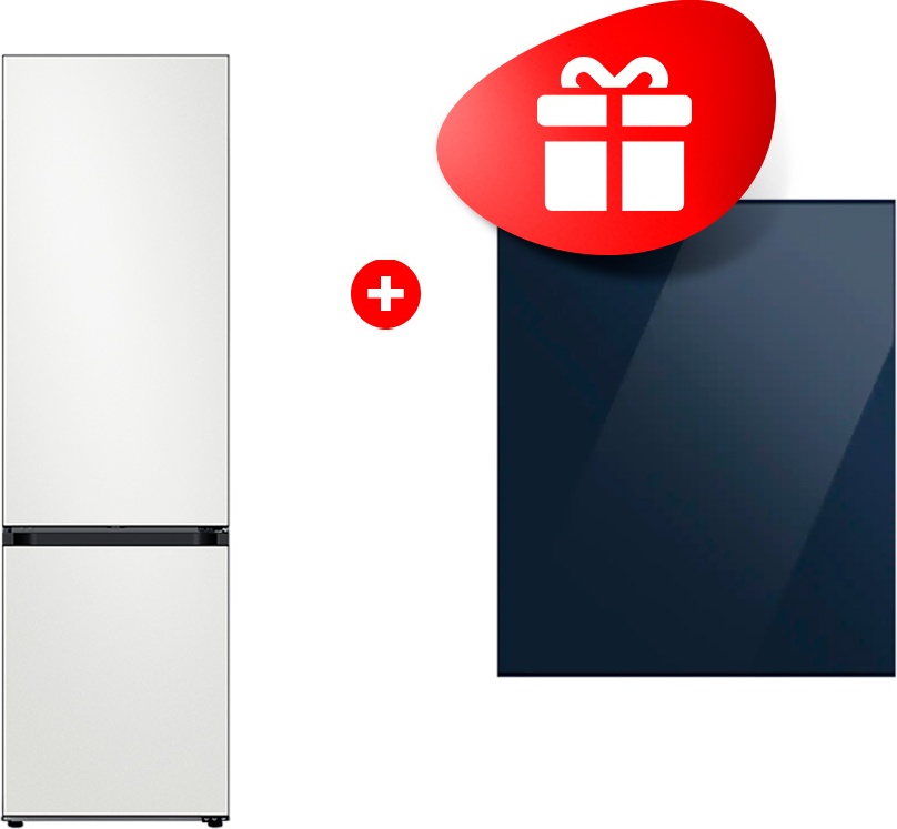 Комплект Декоративная панель для холодильника / синий RA-B23EBB41GM + Холодильник Samsung RB38A7B62AP/WT 