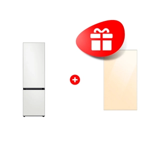 Комплект Декоративная панель для холодильника / ваниль RA-B23EUT18GM + Холодильник Samsung RB38A7B62AP/WT 