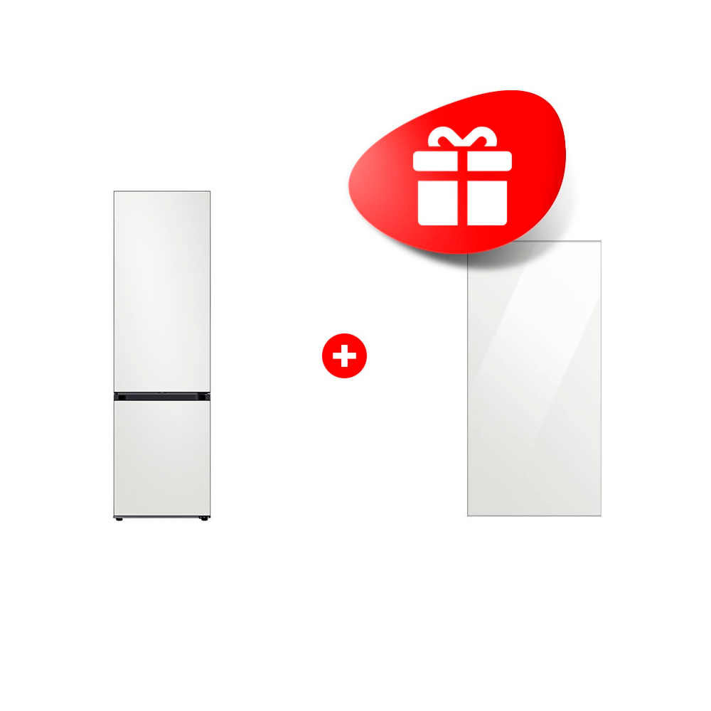 Комплект Верхняя декоративная панель Samsung RA-B23EUT35GG Белый + Холодильник Samsung RB38A7B62AP/WT 