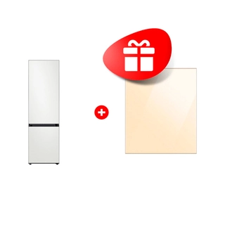 Жиынтық Сәндік тоңазытқышқа арналған панел / ваниль RA-B23EBB18GM + Samsung тоңазытқышы RB38A7B62AP/WT 