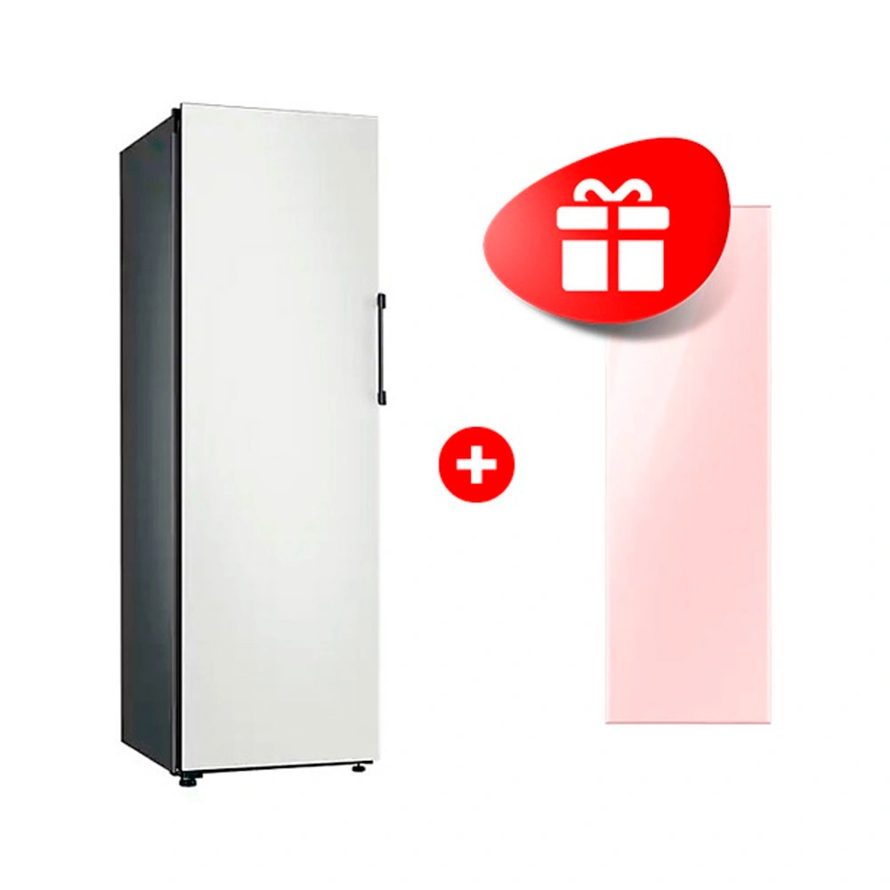 Комплект Декоративная панель Samsung RA-R23DAA32GG Розовый + Морозильная камера Samsung Bespoke RZ32T7435AP/WT 