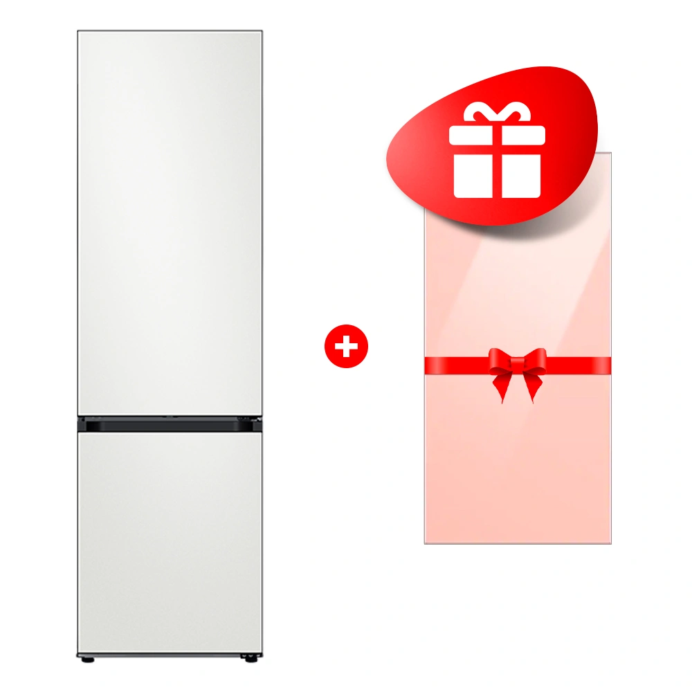 Комплект Декоративная панель для холодильника / персиковый RA-B23EUT3KGM + Холодильник Samsung RB38A7B62AP/WT 