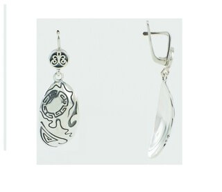 Серьги Кристалл-L С-05-05 8,8гр. 