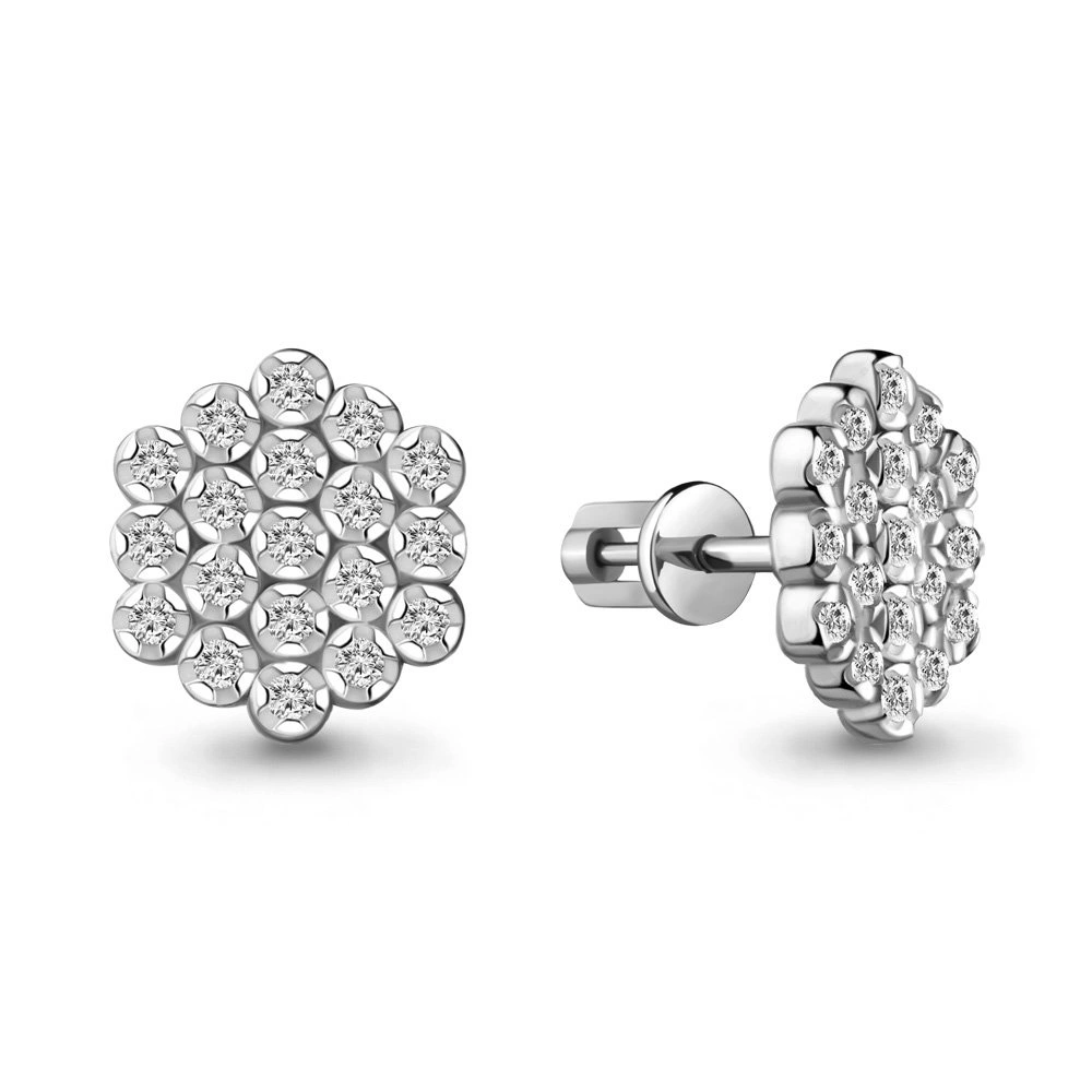 Серьги Aquamarine 48429А 