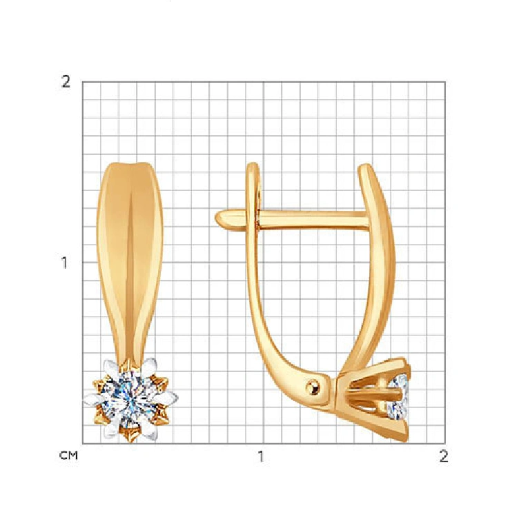 Серьги Sokolov 1021174 2,2гр. - фото 2