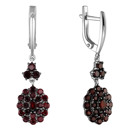 Серьги Goldos 217-12-СРН 6.5гр 