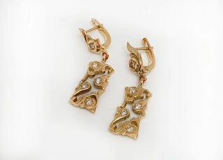 Серьги Markoni 1032346 6,65гр 0,3ct. 