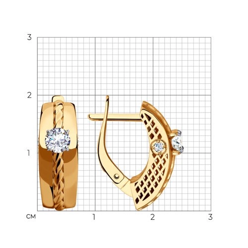 Серьги Sokolov 28479 3,9гр. 