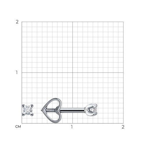 Серьги Diamant 52-222-01803-1 0,67гр. 