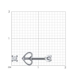 Серьги Diamant 52-222-01803-1 0,67гр. 