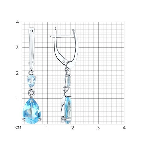 Серьги Sokolov 727581-3 3,41гр. 