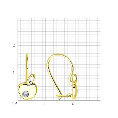 Серьги Sokolov 025256-2 1,53гр. 