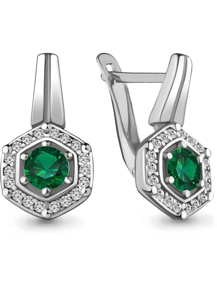 Серьги Aquamarine 48355АГ 