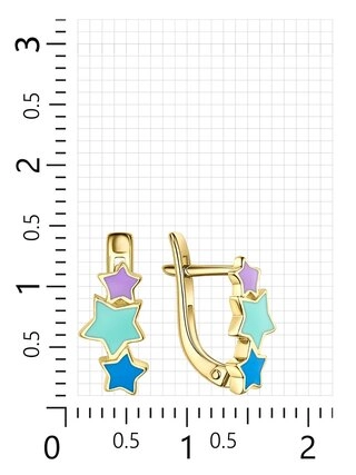 Серьги Veronika Jewelry С301-1153М1 1,57гр. 