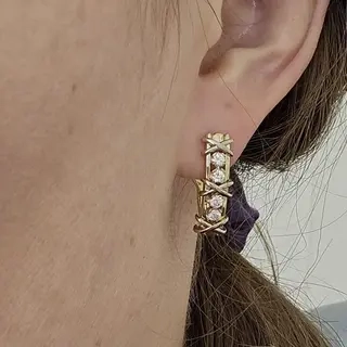 Серьги Deimantas 115578991 0.522Ct SI1-SI2/J VG-Cut  - фото 2