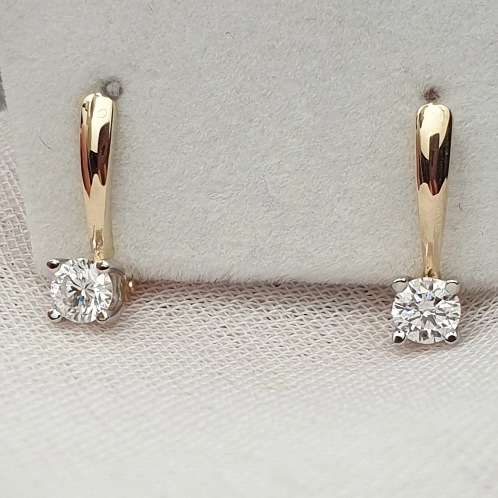 Серьги Deimantas 72154037 2,17гр 0,36ct. 