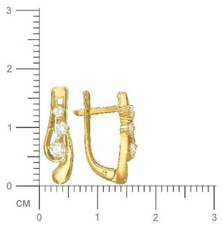 Серьги Эстет 01С613663 3,19гр 0,22ct 0,10ct. 