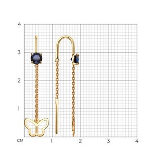 Серьги Sokolov 726958 1,36гр. 