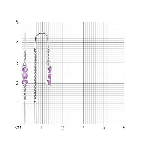 Серьги Sokolov 727150-3 1,39гр. 