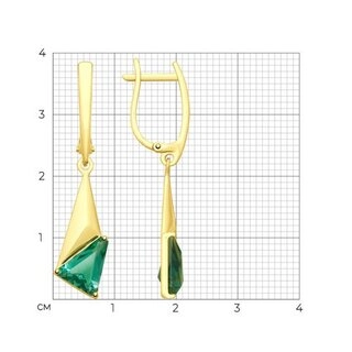 Серьги Sokolov 725559-2 3,78гр. 