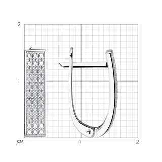 Серьги Sokolov 1021959-3 2,1гр.