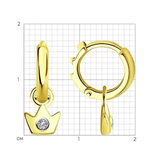 Серьги Sokolov S1021523-2 1,84гр. - фото 2