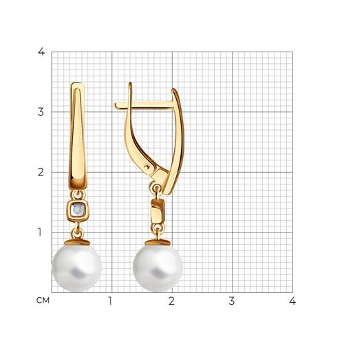 Серьги Diamant 93-221-01798-1 3,57гр. 